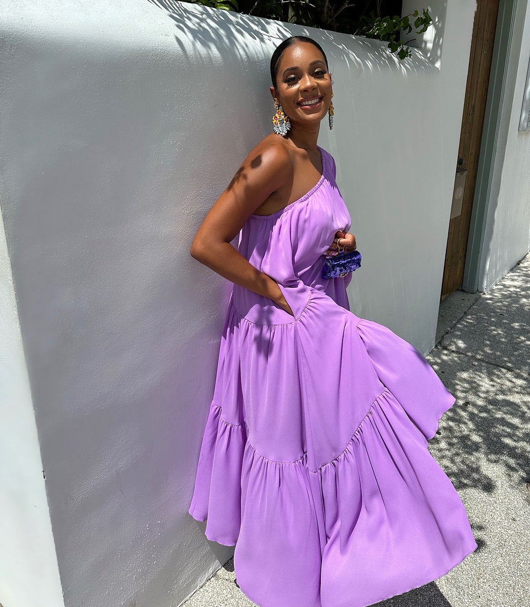 One Shoulder Joy Lavender