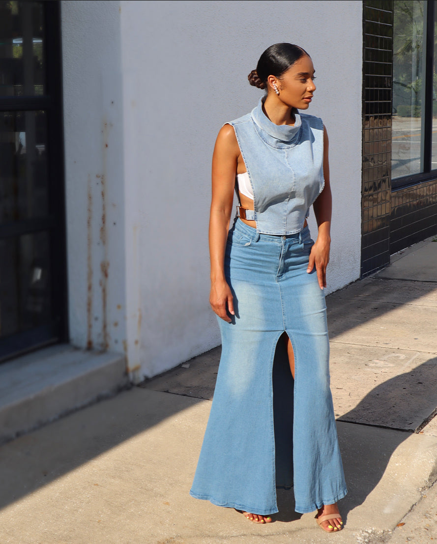 Mermaid Denim Skirt Small-3X – Meow and Barks Boutique