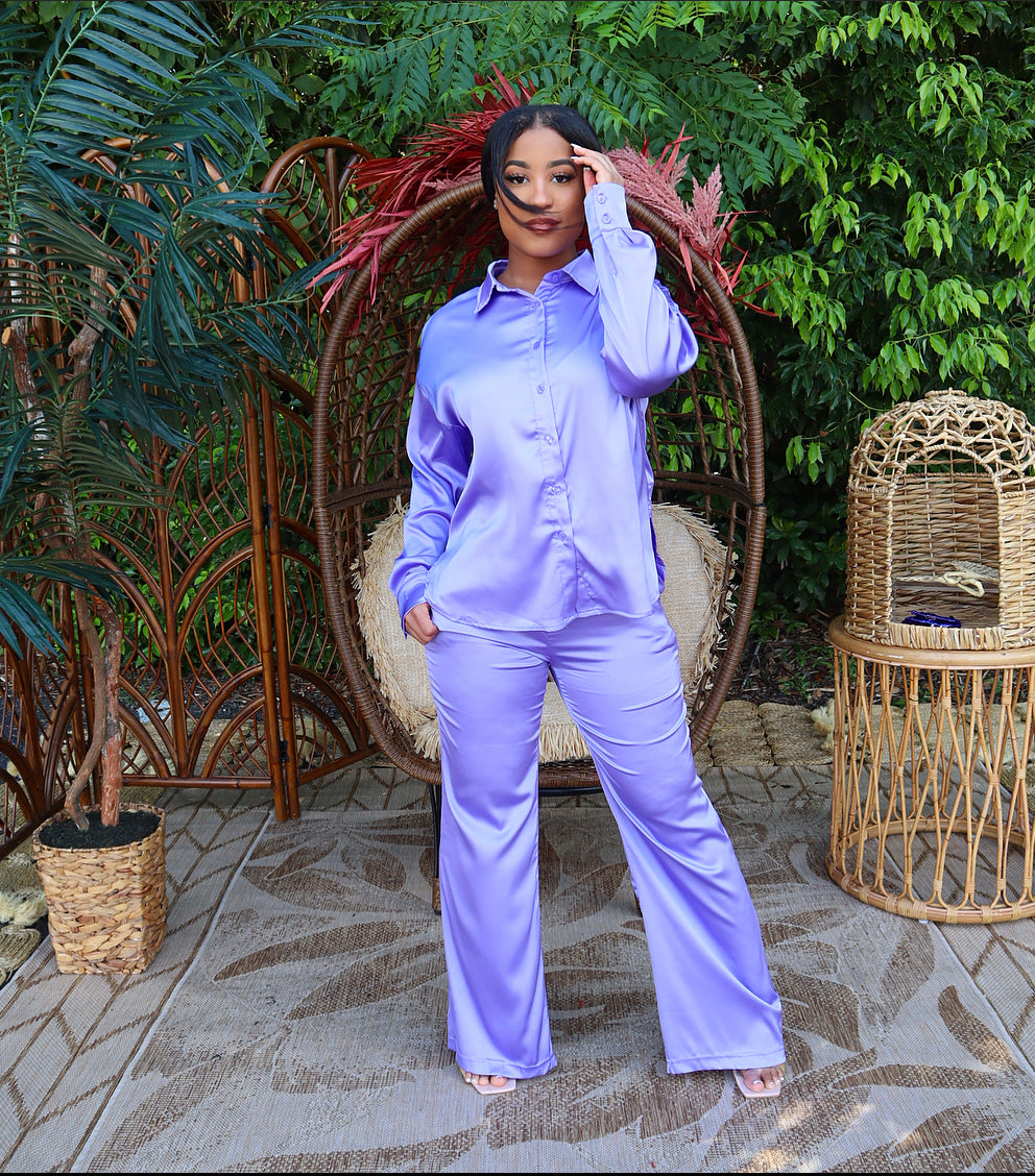 Crazy Sexy Cool Pant Set LAVENDER Large 11/12-14W