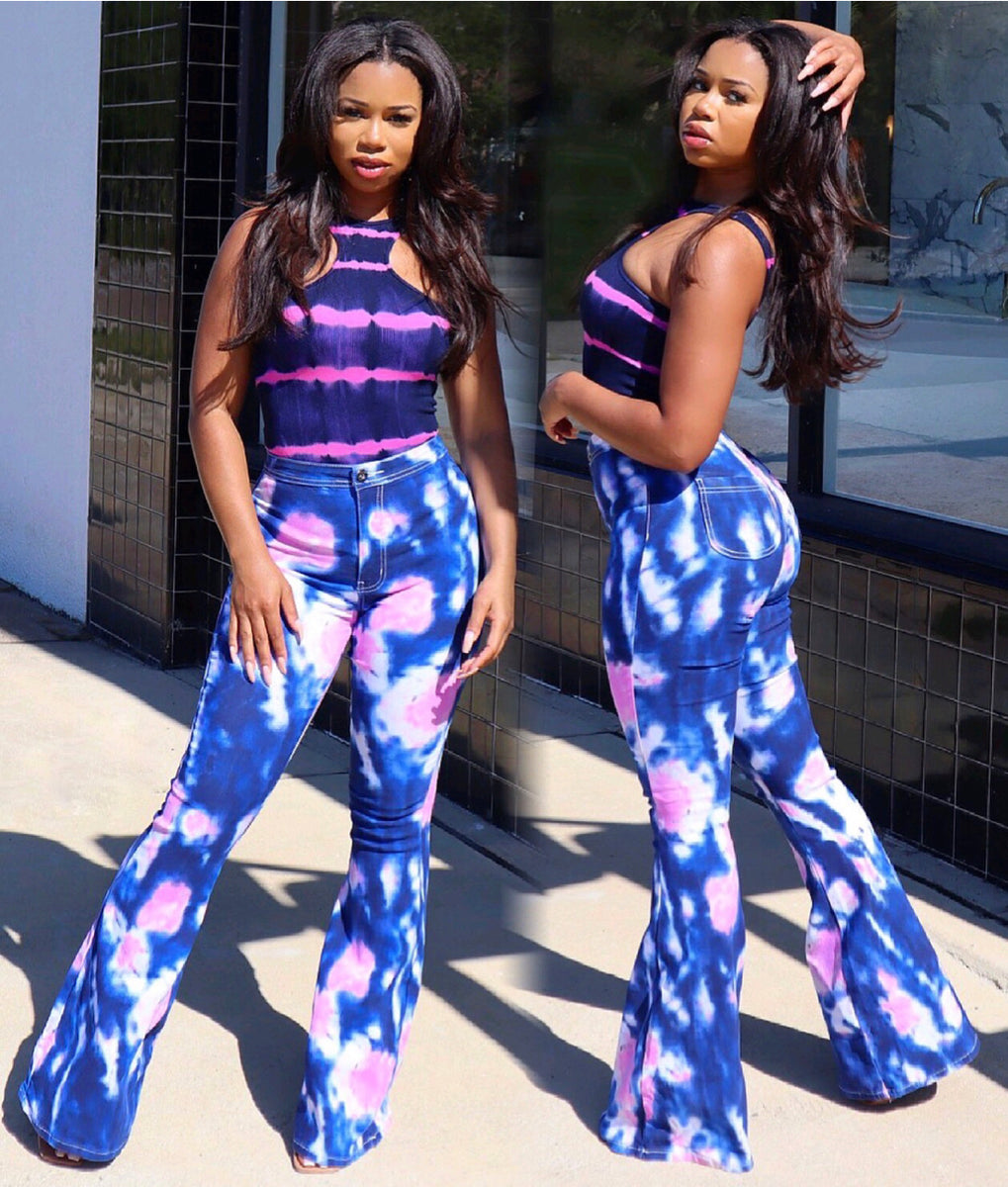 Super-Stretchy Flares (WATERCOLOR) – Meow and Barks Boutique