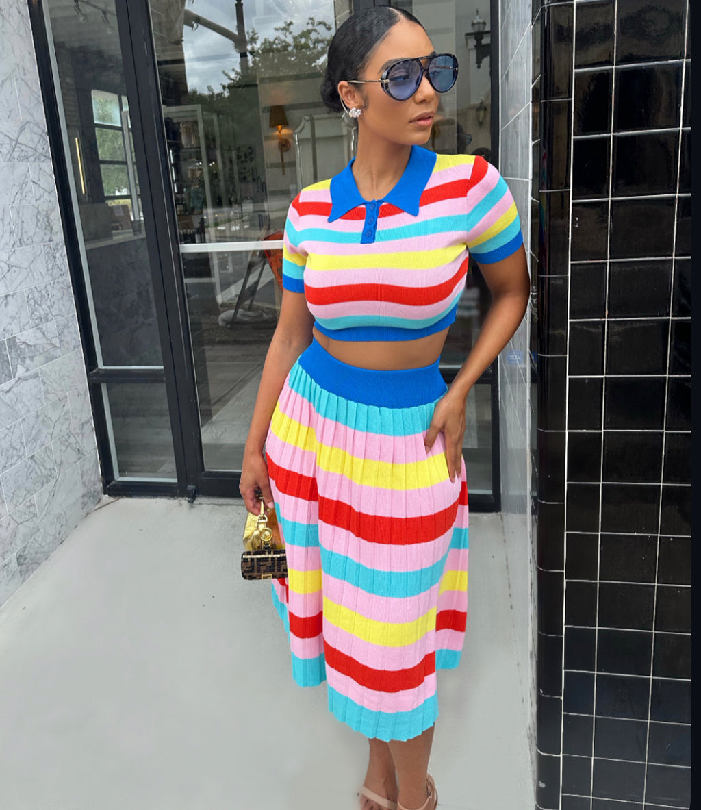 That Girl Skirt Set BLUE