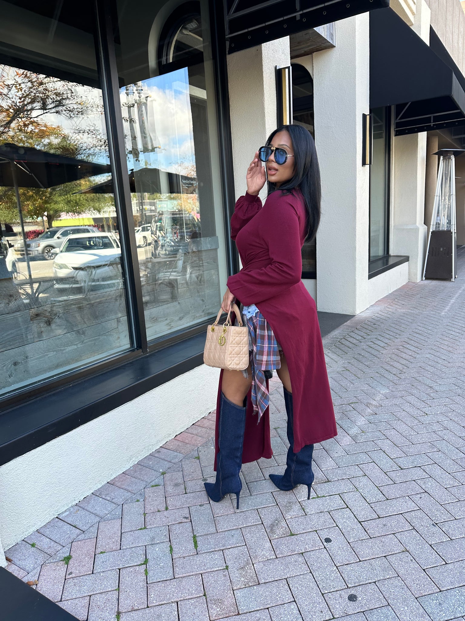 Right Vibes Burgundy