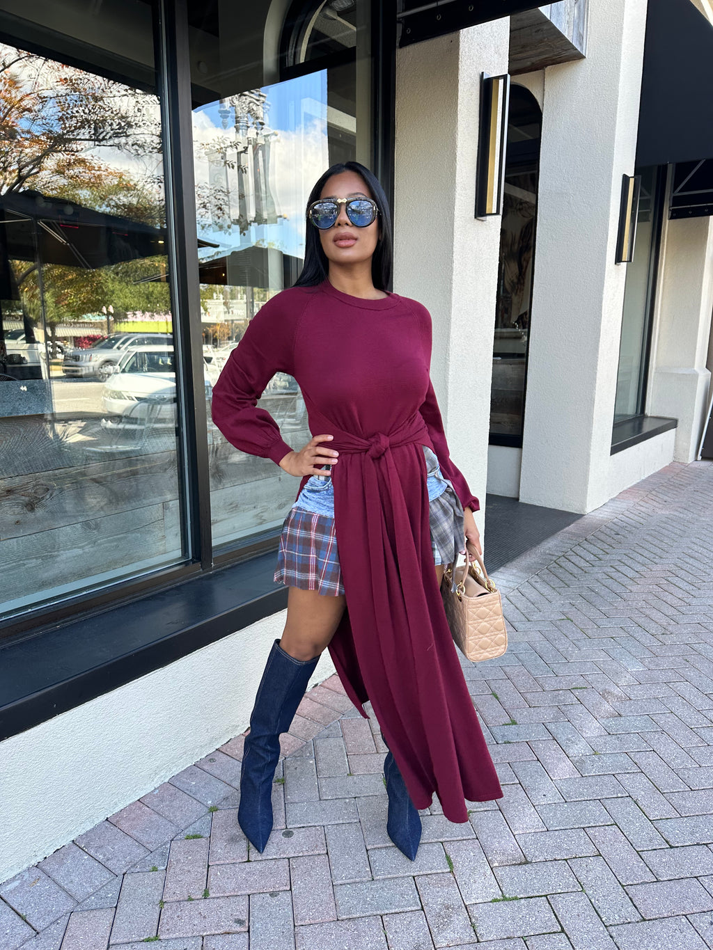 Right Vibes Burgundy