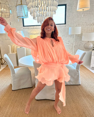 Peach Birthday Dress NEW TODAY