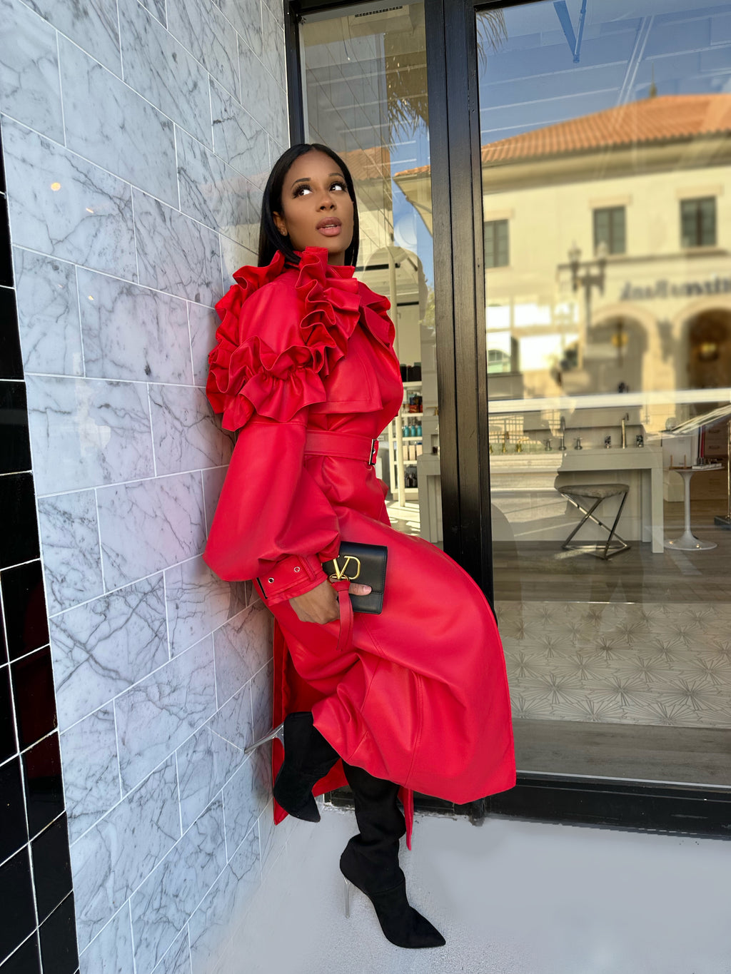 Cherry Bomb Ruffle Coat