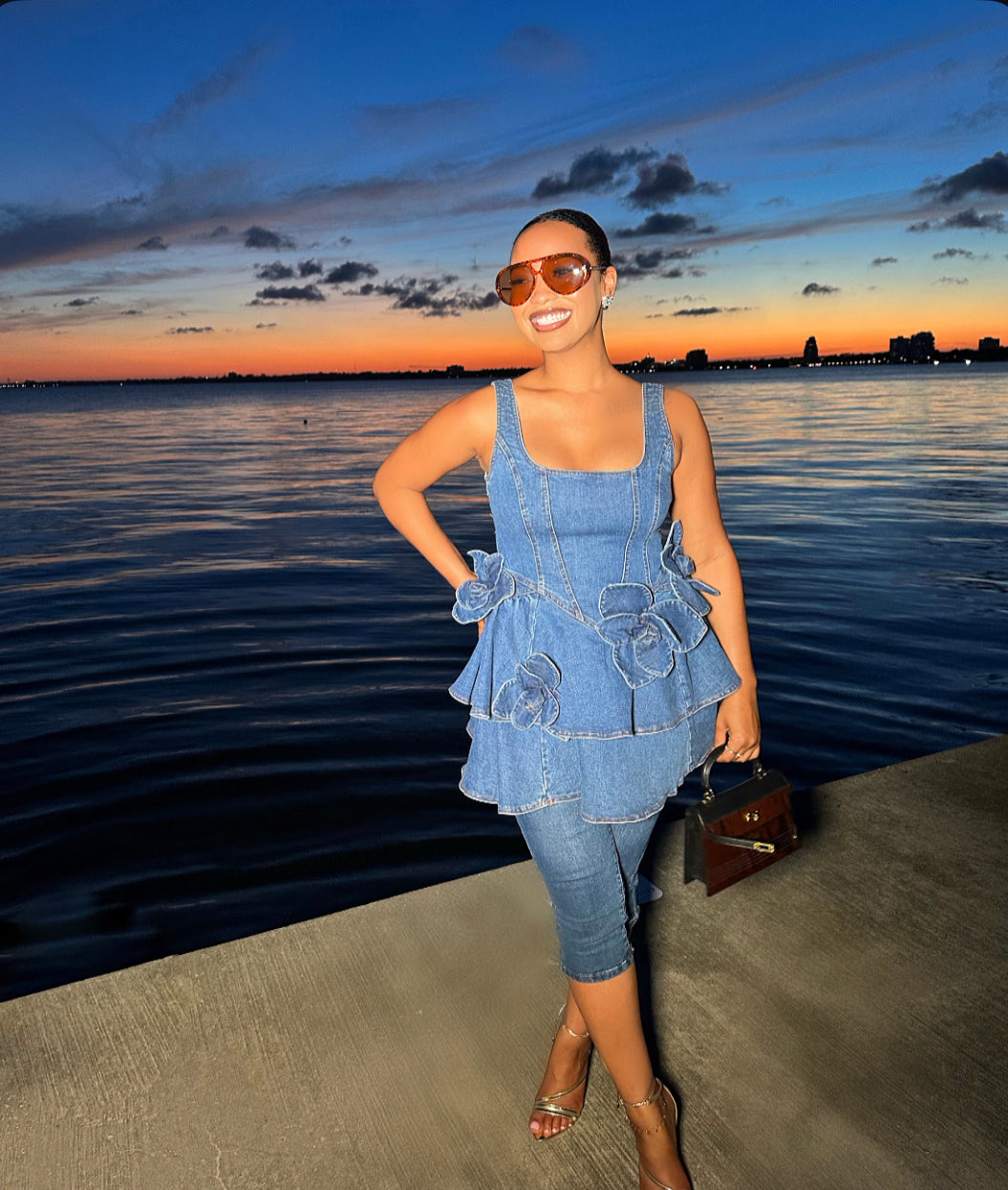 dress capris for women Puweer Brown Capri Pants - Dressy Business Casual Flare Pants with Pockets - Summer Workwear Cropped Pants Womens Capri Work
