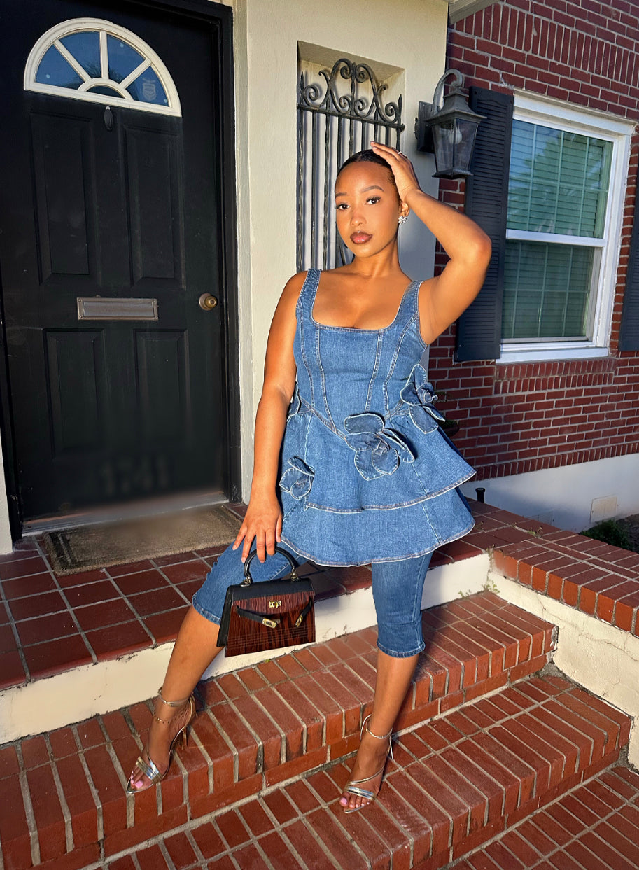Rosetta Denim Top/Mini