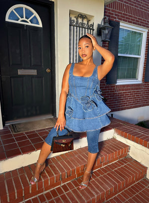Rosetta Denim Top/Mini
