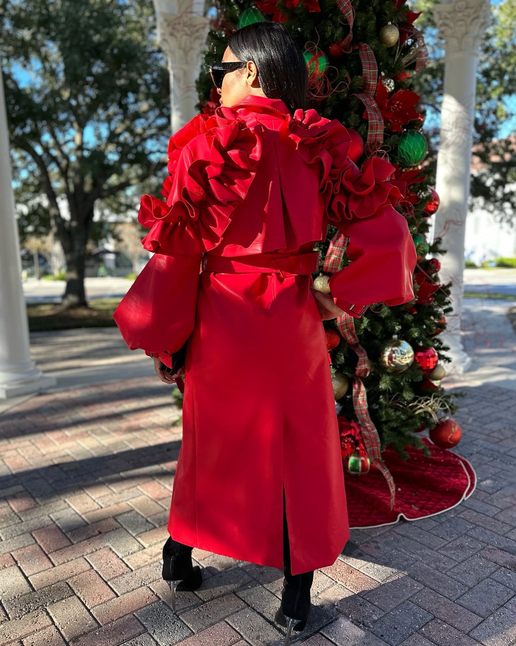 Cherry Bomb Ruffle Coat