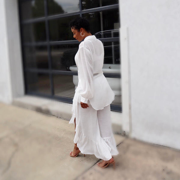 theredthread S butterfly pants 白 THEREDTHREAD】S butterfly pants