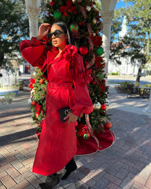 Cherry Bomb Ruffle Coat