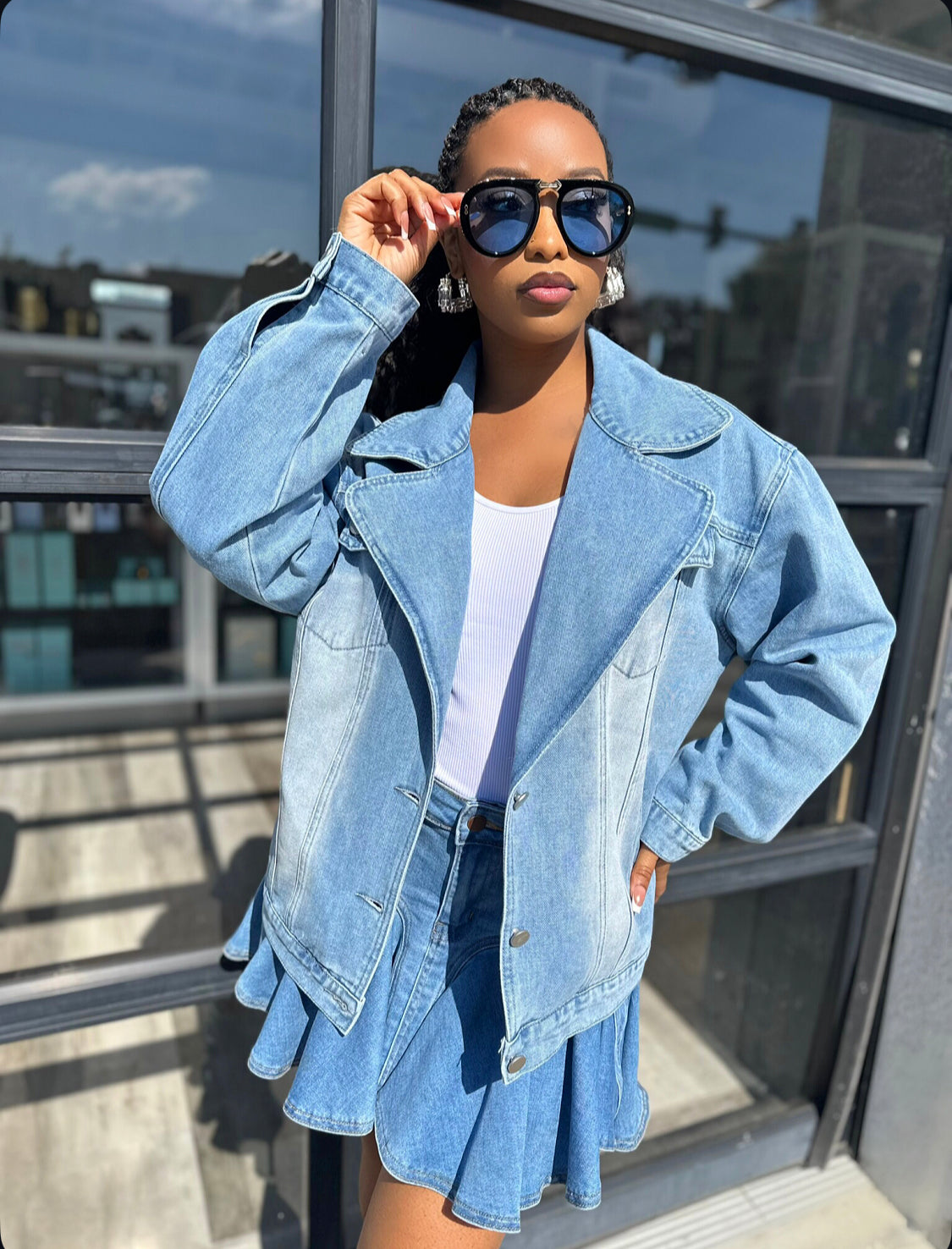 ジャケット・アウター feliex 26SS DENIM SHIRTS JACKET Foxy Jean Jacket – Meow and Barks Boutique