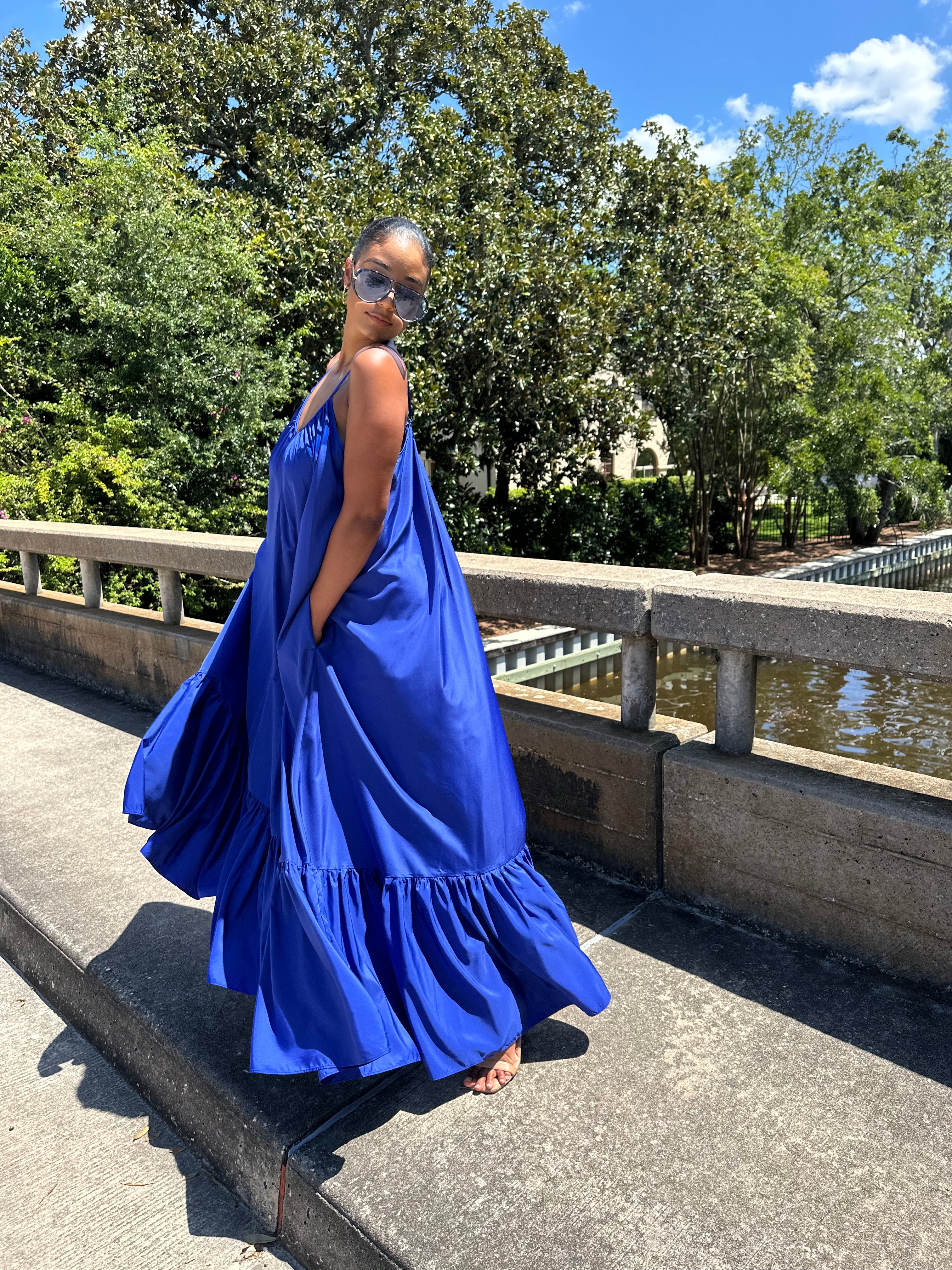 blue maxi dress near me Ghana Dreaming Maxi (Royal Blue) Medium 10-12