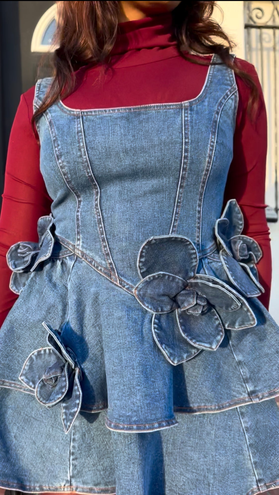 Rosetta Denim Top/Mini