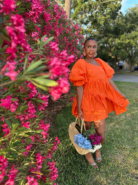 fluffy orange dress Aston Orange Feather Dress Feather Trim Dress Feather Cocktail Dress Feather Prom Dress