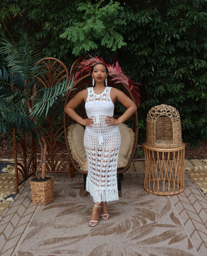 All White Now Crochet Dress Small Fits Up to 5/6 All White Now Crochet Dress Small Fits Up to 5/6
