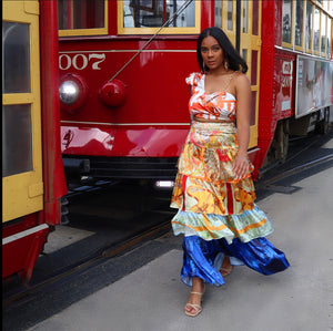 Canal St. Tiered Skirt Set Final Sale