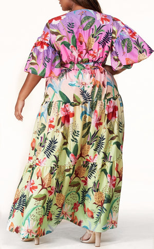 Floral Knottie Girl Maxi Dress SMALL-4X