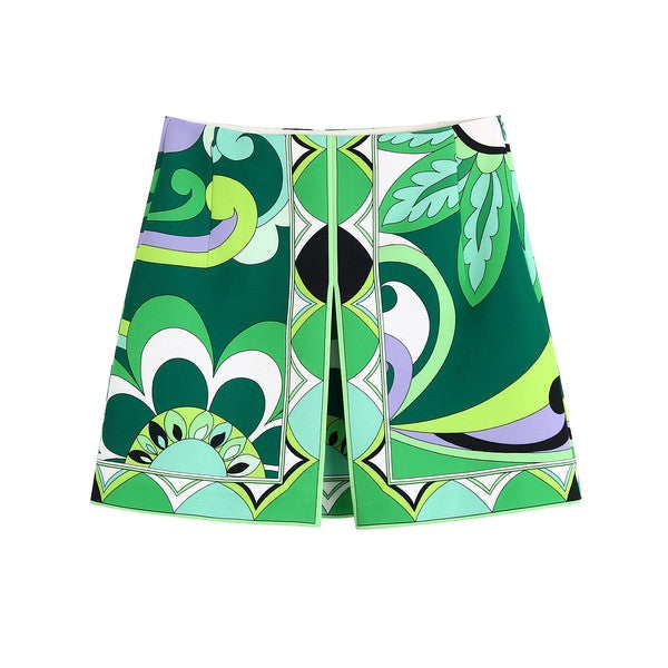 Green Summer Skirt Set