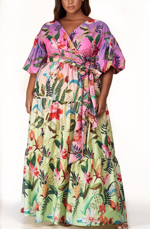 Floral Knottie Girl Maxi Dress SMALL-4X