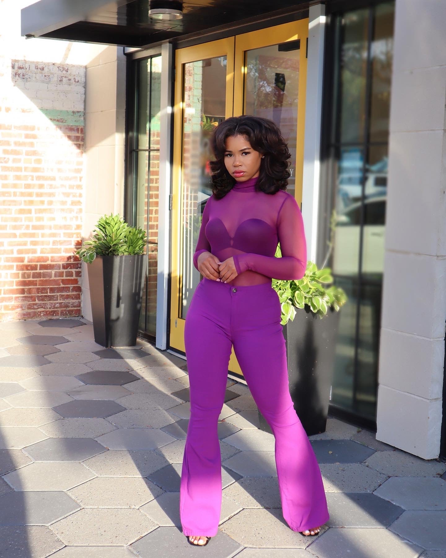 Super-Stretchy Flares (PURPLE) – Meow and Barks Boutique
