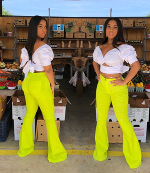 Super-Stretchy Flares (NEON YELLOW)